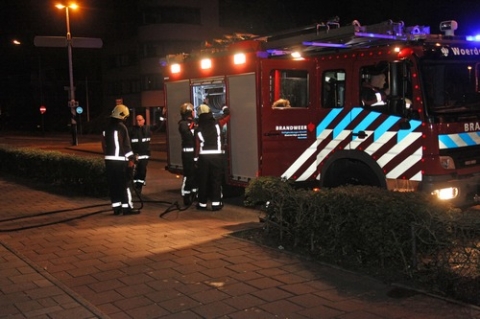 Fietsen in brand op station Woerden