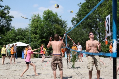 Beachvolleybal bij volleybalvereniging VTC Woerden