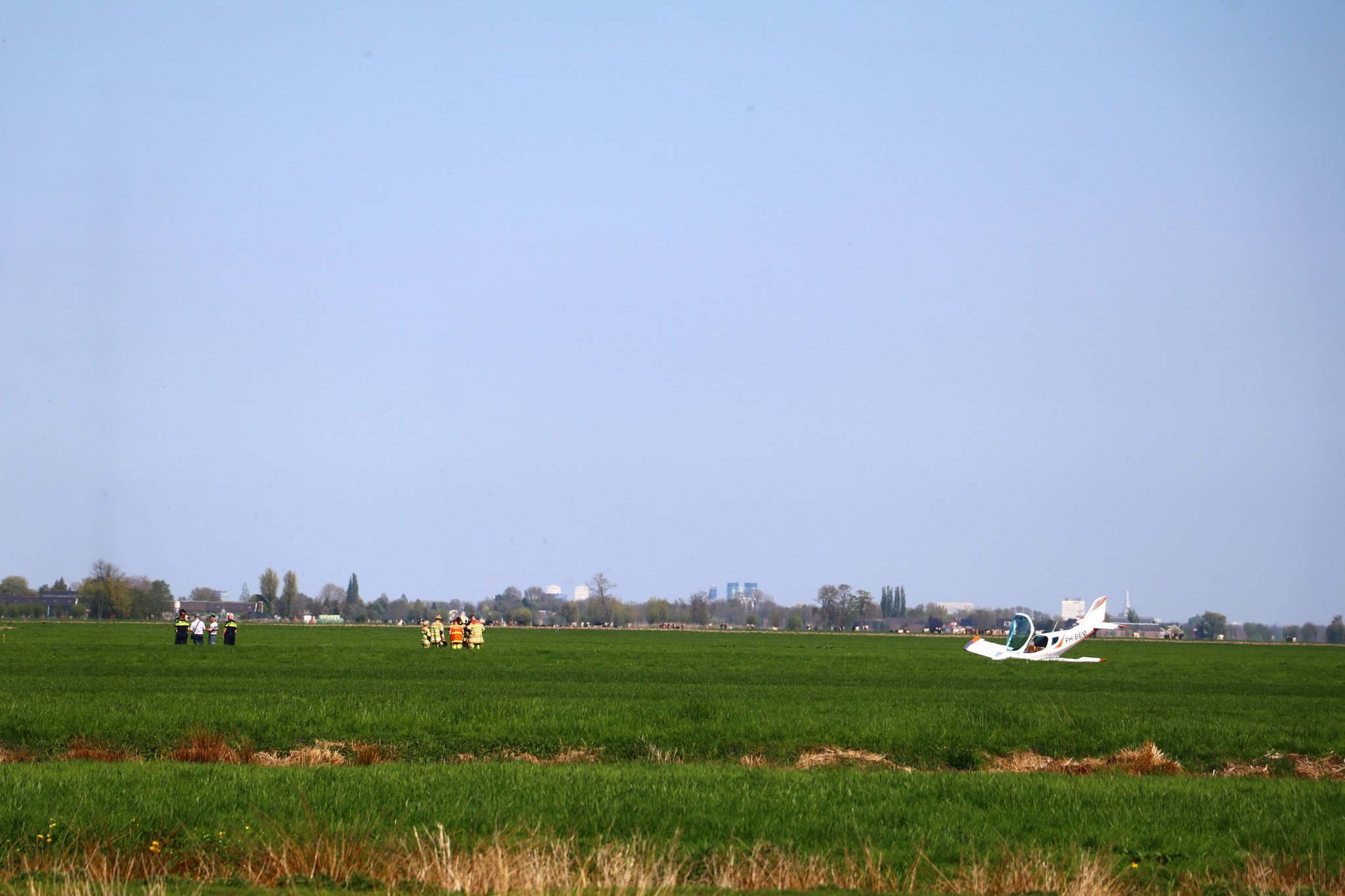 Vliegtuigje maakt noodlanding in Oudewater