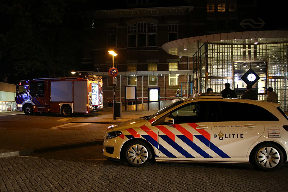 Alarm door rookbom op station Woerden